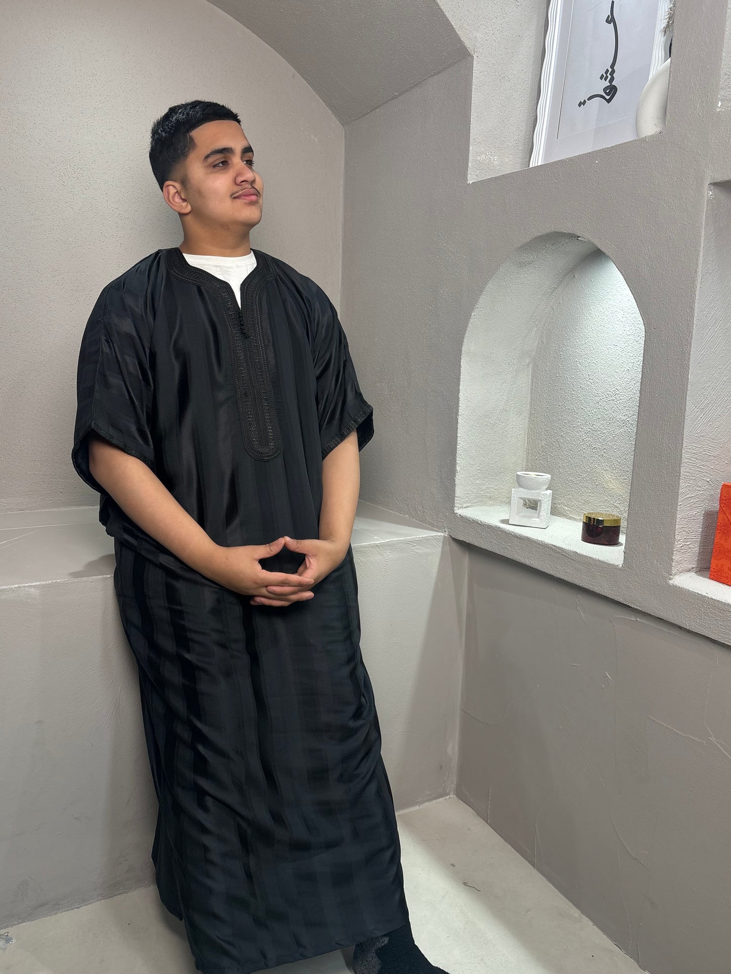 Black Moroccan Thobe